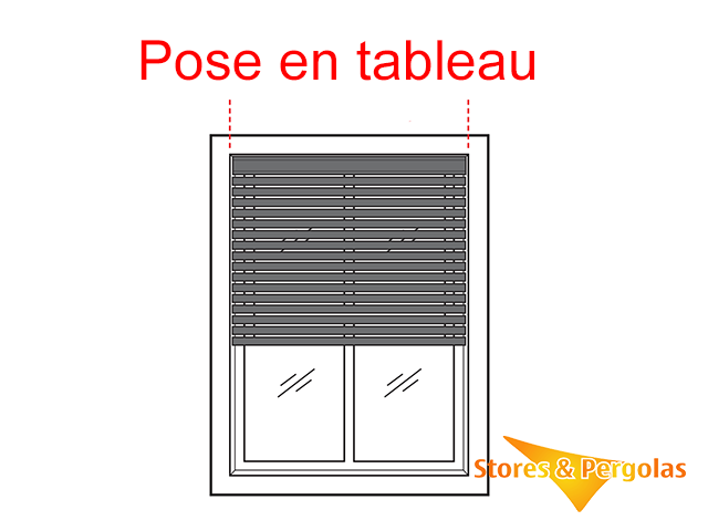 Pose d'un store intérieur en tableau