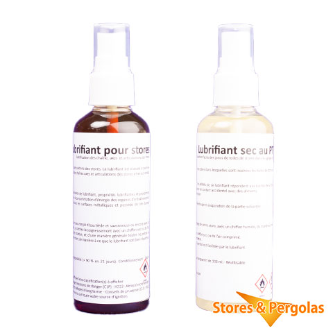 Pack d'entretien N°1 (1 lubrifiant au PTFE + 1lubrifnat pour store)